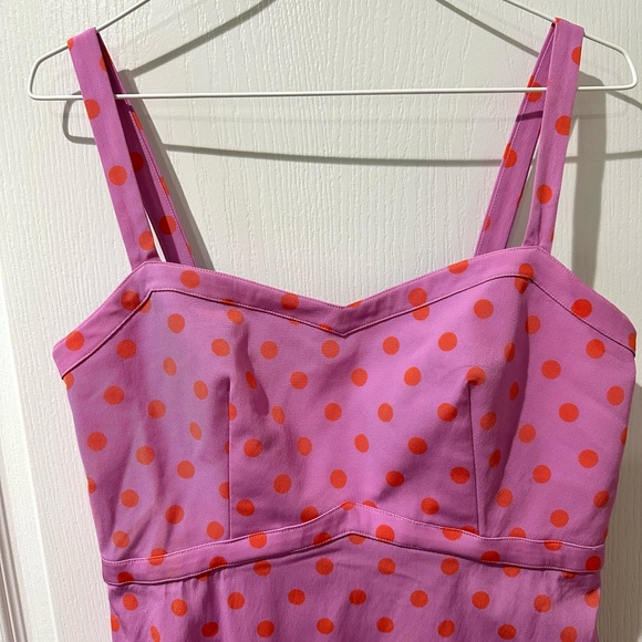 J. Crew Sheath Faille Magenta Polka Dot Dress - Picture 5 of 10